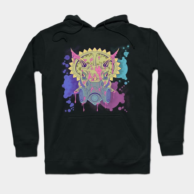 Tricera Paint Hoodie by funny_fuse